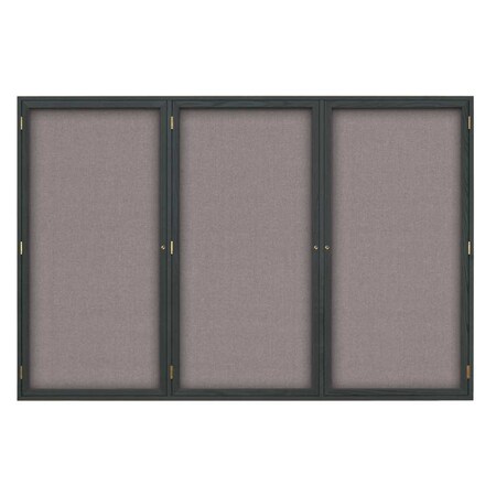 United Visual Products Open Faced Traditional Corkboard, 24x18" UV640A-BLACK-AMETHY